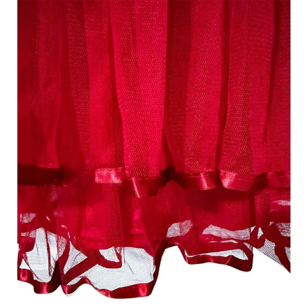 Popatu Girls Size 4 Red Roses Sleeveless Party Valentine Valentine's Roses Dress